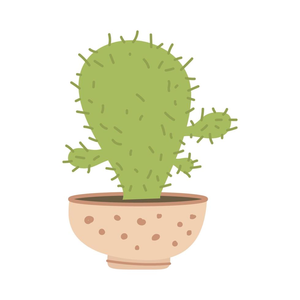 schattige cactussen en sappig in pot op witte achtergrond. vectorillustratie. vector