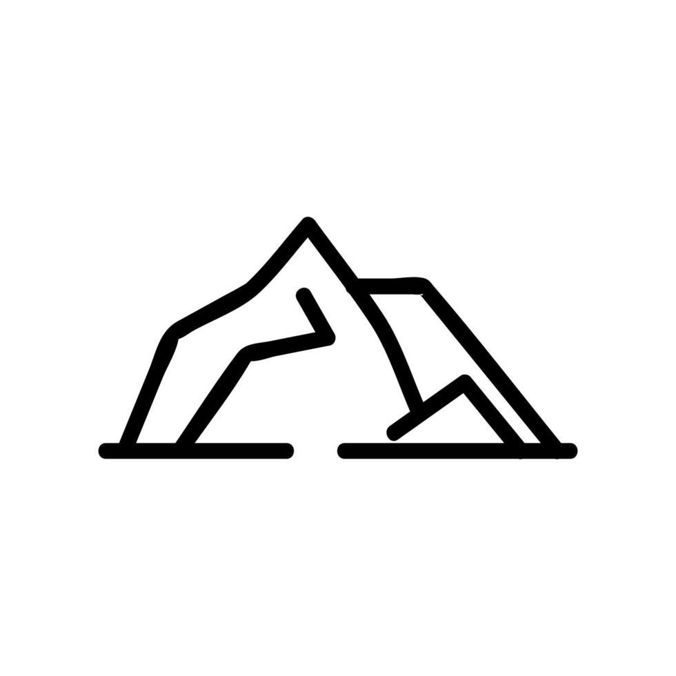 bergketen pictogram vector. geïsoleerde contour symbool illustratie vector