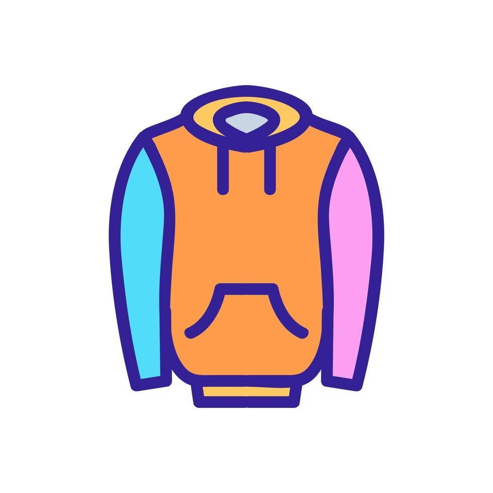 warme hoodie pictogram vector. geïsoleerde contour symbool illustratie vector