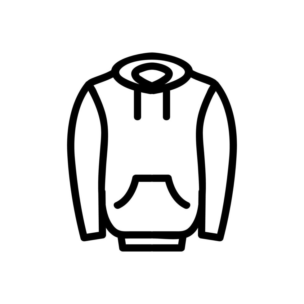 warme hoodie pictogram vector. geïsoleerde contour symbool illustratie vector