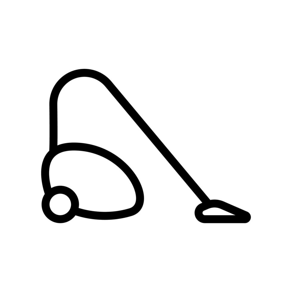 stofzuiger voor het reinigen van het vectorpictogram. geïsoleerde contour symbool illustratie vector