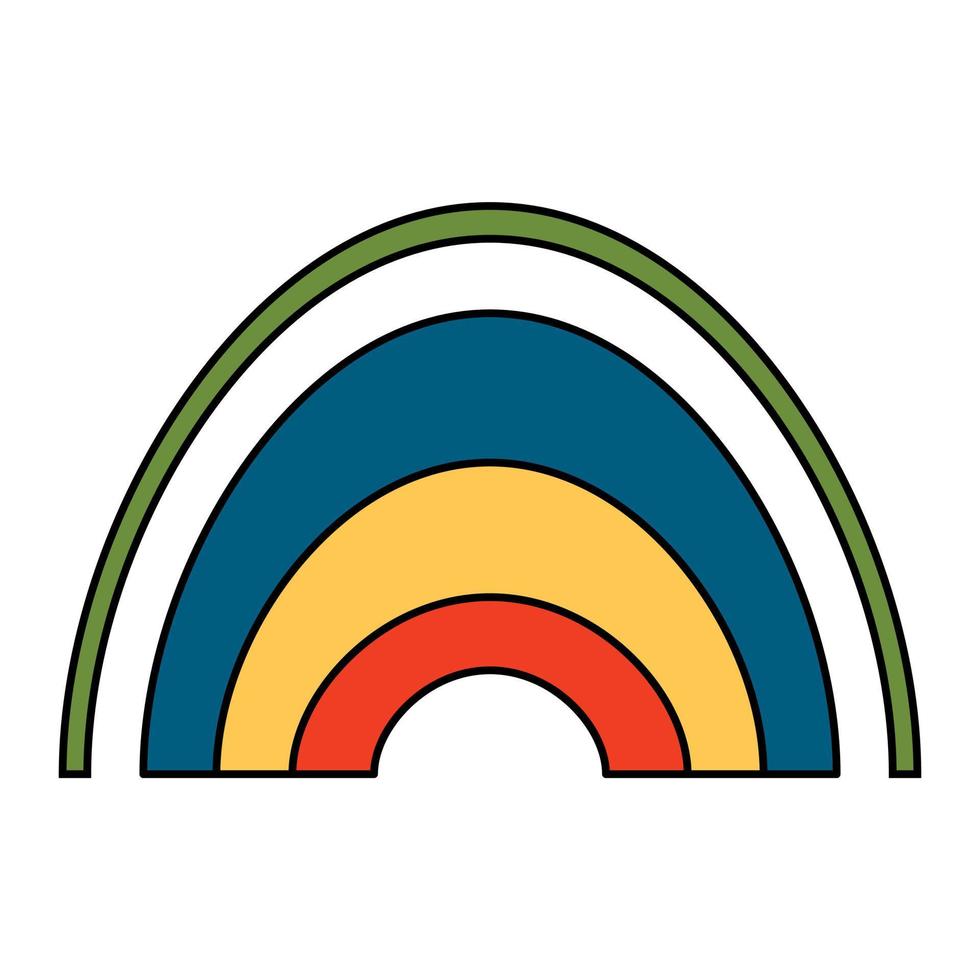 geïsoleerde vector illustratie regenboog. boho-stijl