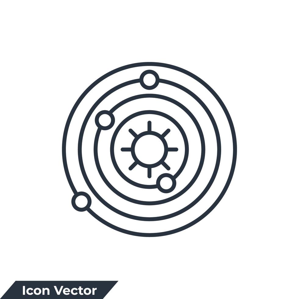 astrofysica pictogram logo vectorillustratie. milky way symboolsjabloon voor grafische en webdesign collectie vector