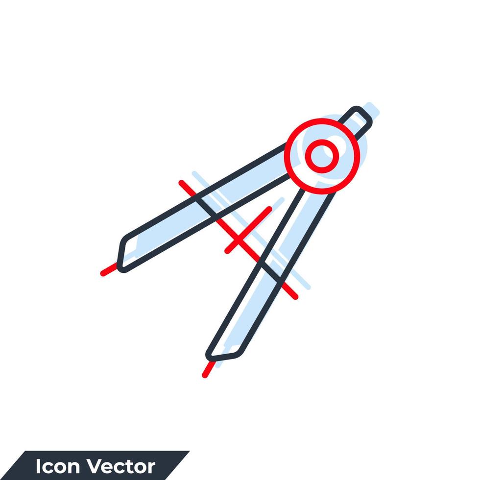 geometrie pictogram logo vectorillustratie. kompassymboolsjabloon voor grafische en webdesigncollectie vector