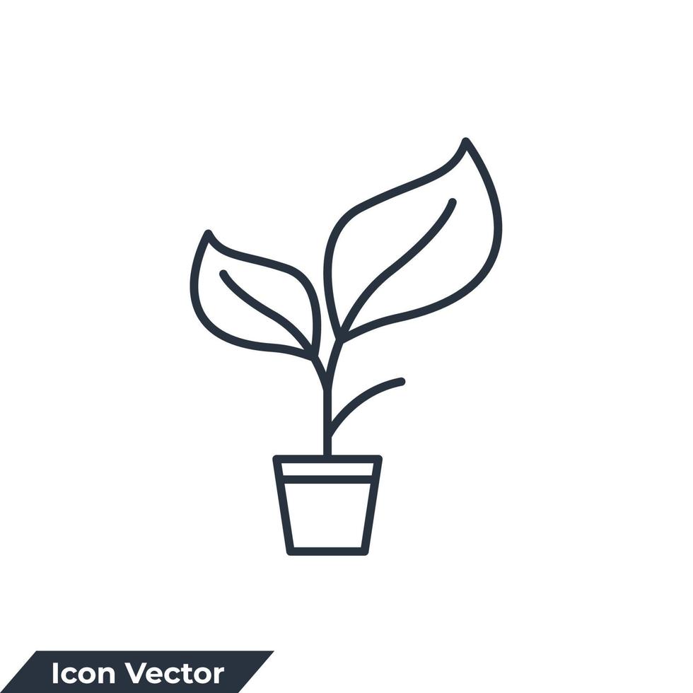 biologische pictogram logo vectorillustratie. plant symbool sjabloon voor grafische en webdesign collectie vector