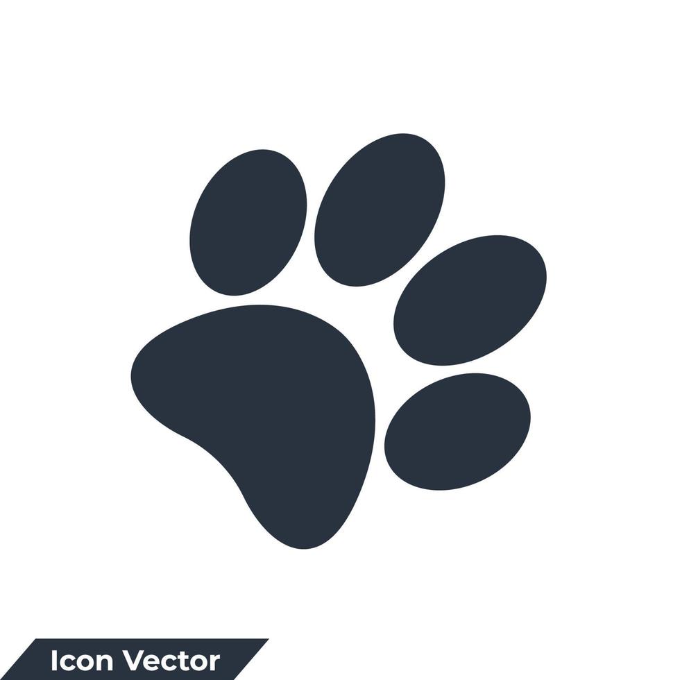zoölogie pictogram logo vectorillustratie. pootafdruksymboolsjabloon voor grafische en webdesigncollectie vector