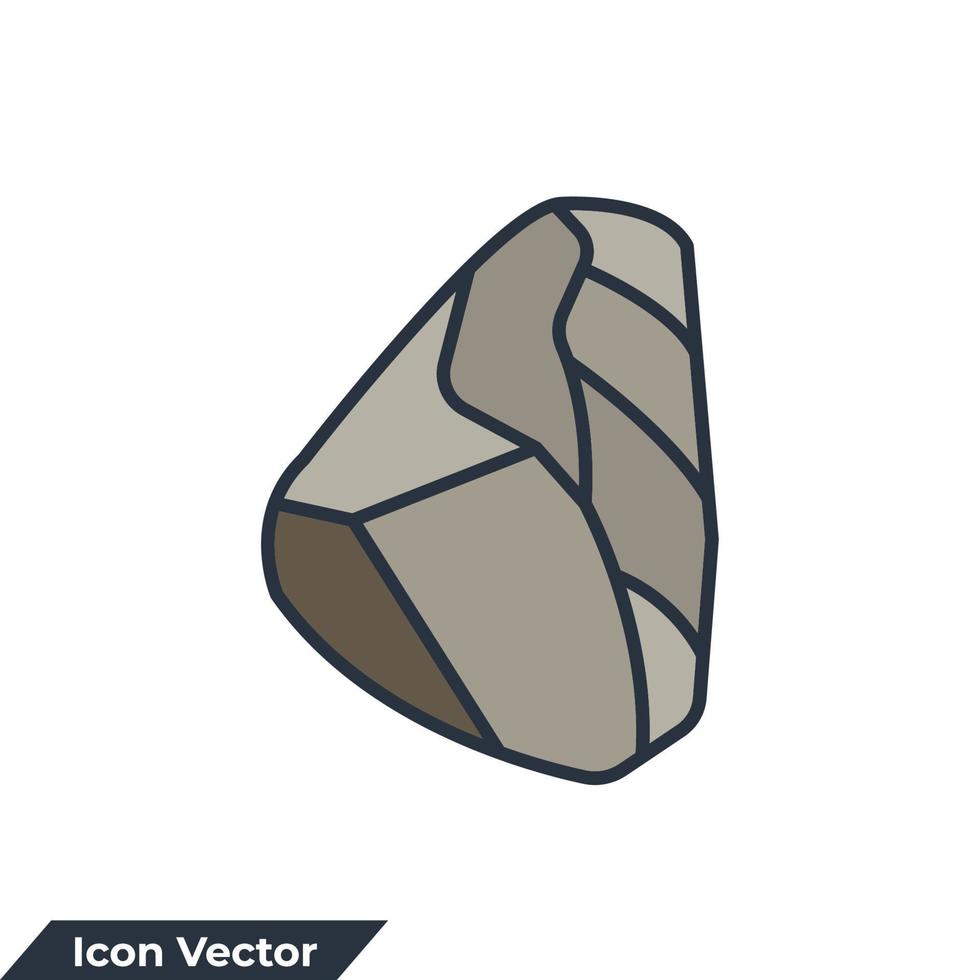 geologie pictogram logo vectorillustratie. stenen symboolsjabloon voor grafische en webdesigncollectie vector