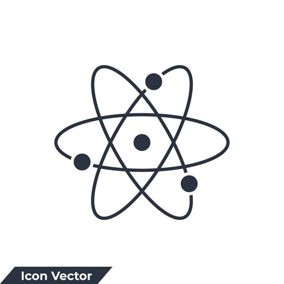 natuurkunde pictogram logo vectorillustratie. kwantumatoom symboolsjabloon voor grafische en webdesigncollectie vector