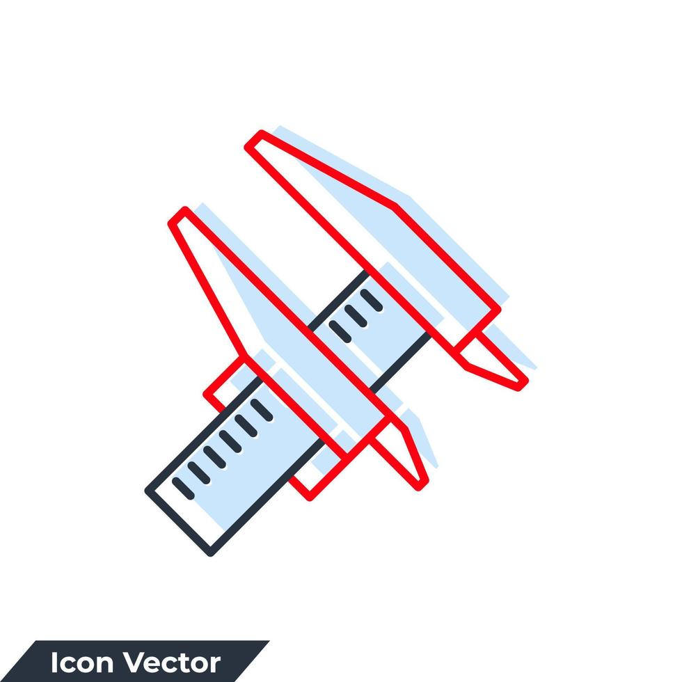 metrologie pictogram logo vectorillustratie. remklauw symbool sjabloon voor grafische en webdesign collectie vector
