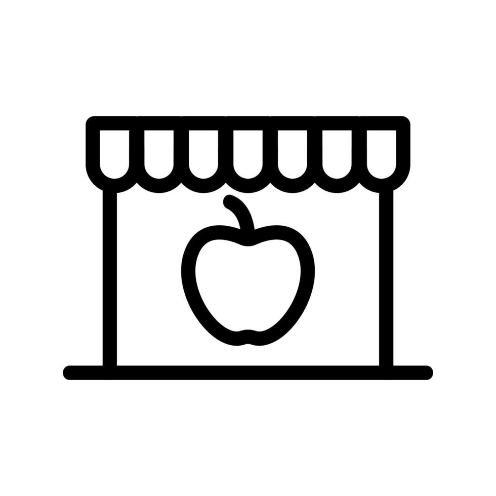 winkel gezondheid voedsel pictogram vector. geïsoleerde contour symbool illustratie vector