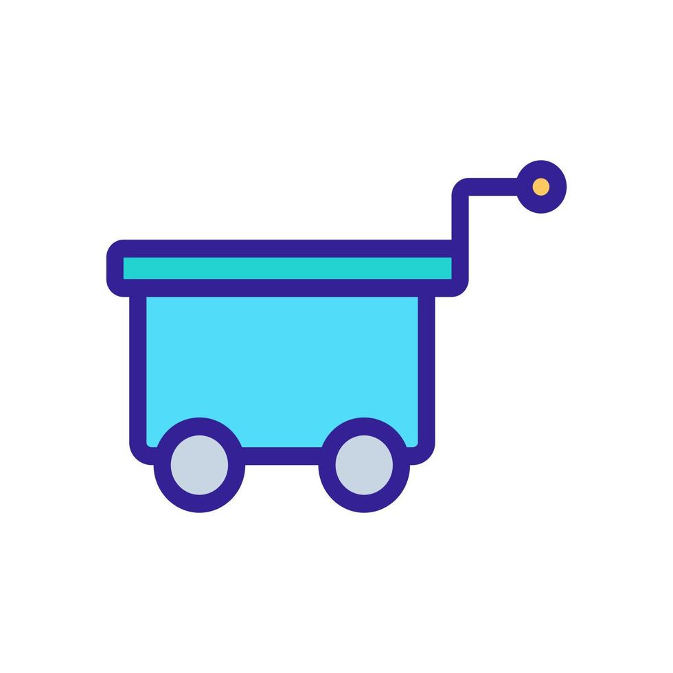 container vracht trolleys pictogram vector overzicht illustratie