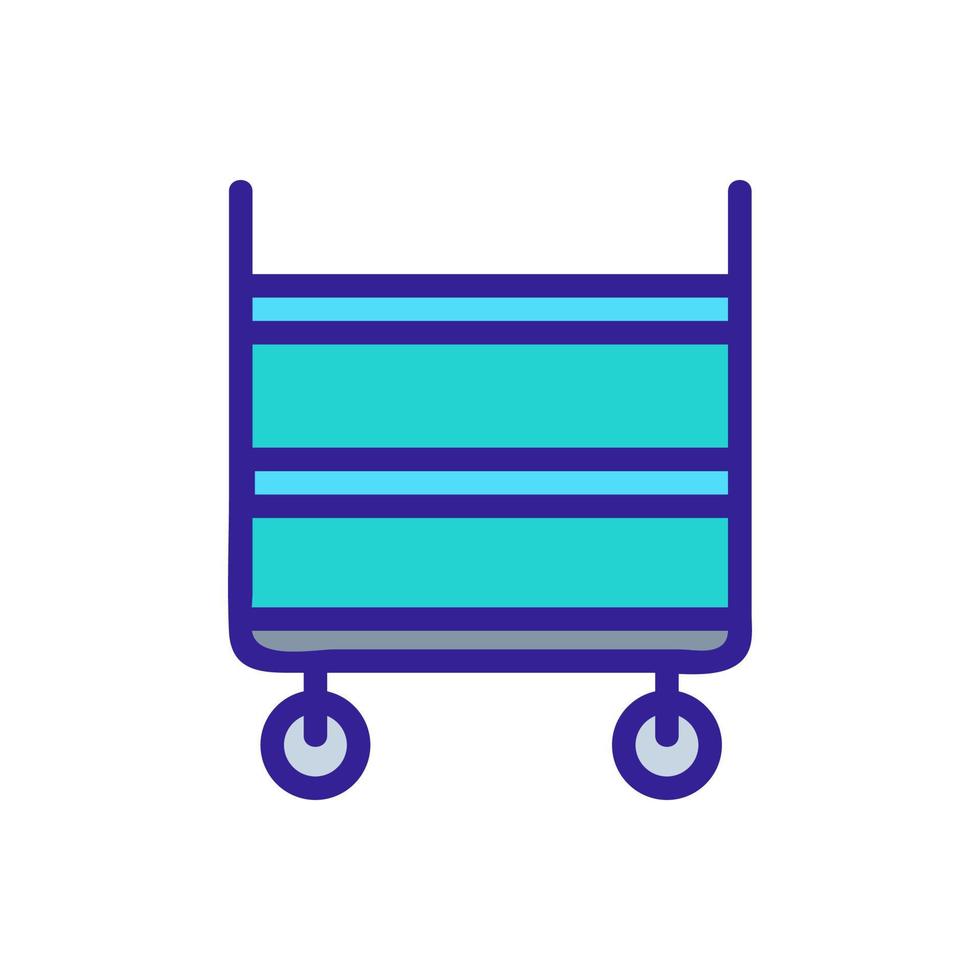 plank vracht trolleys pictogram vector overzicht illustratie