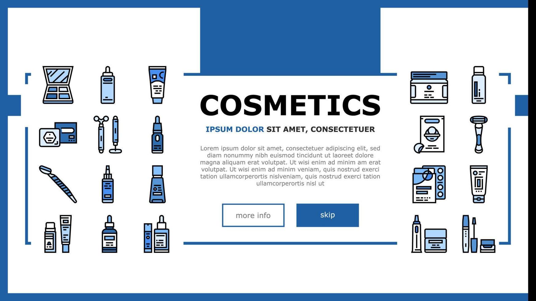 cosmetica voor visage skin treat landing header vector