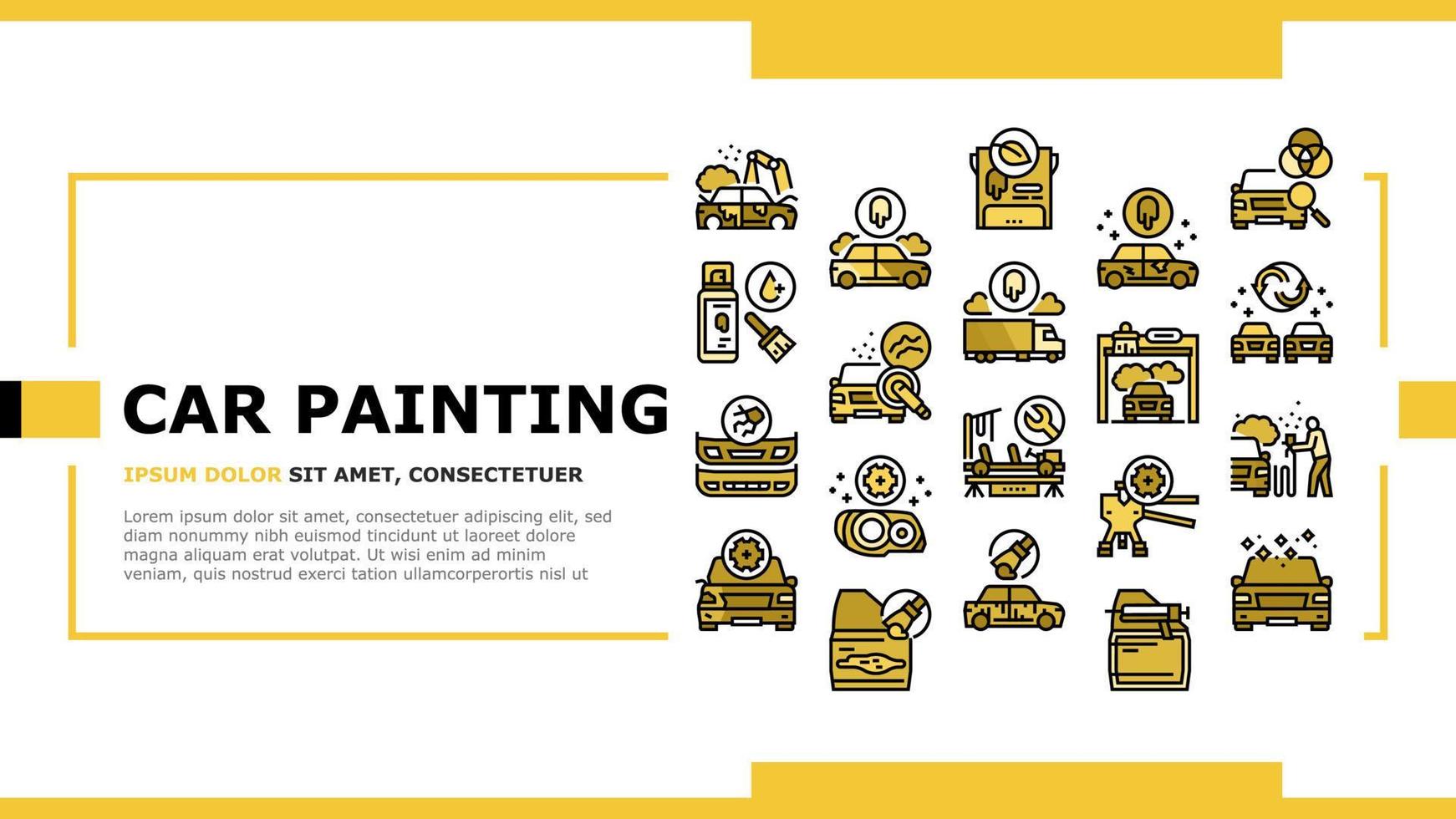 auto schilderij service landing header vector