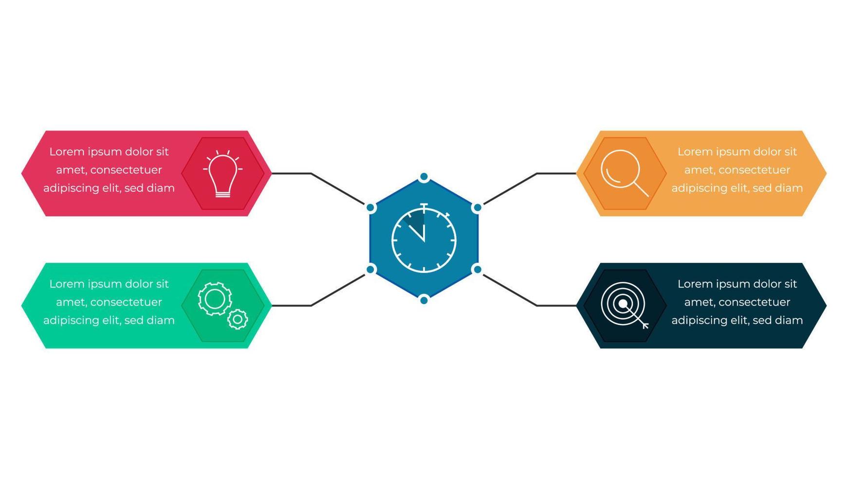 eenvoudige stap infographics vectorillustratie op witte achtergrond. platte optie infographics set. vector