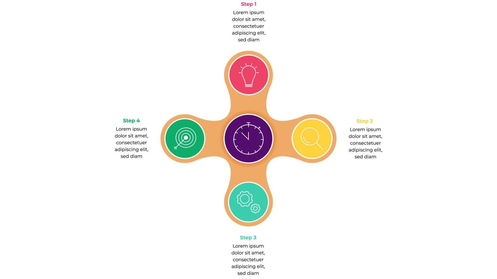 eenvoudige stap infographics vectorillustratie op witte achtergrond. platte optie infographics set. vector