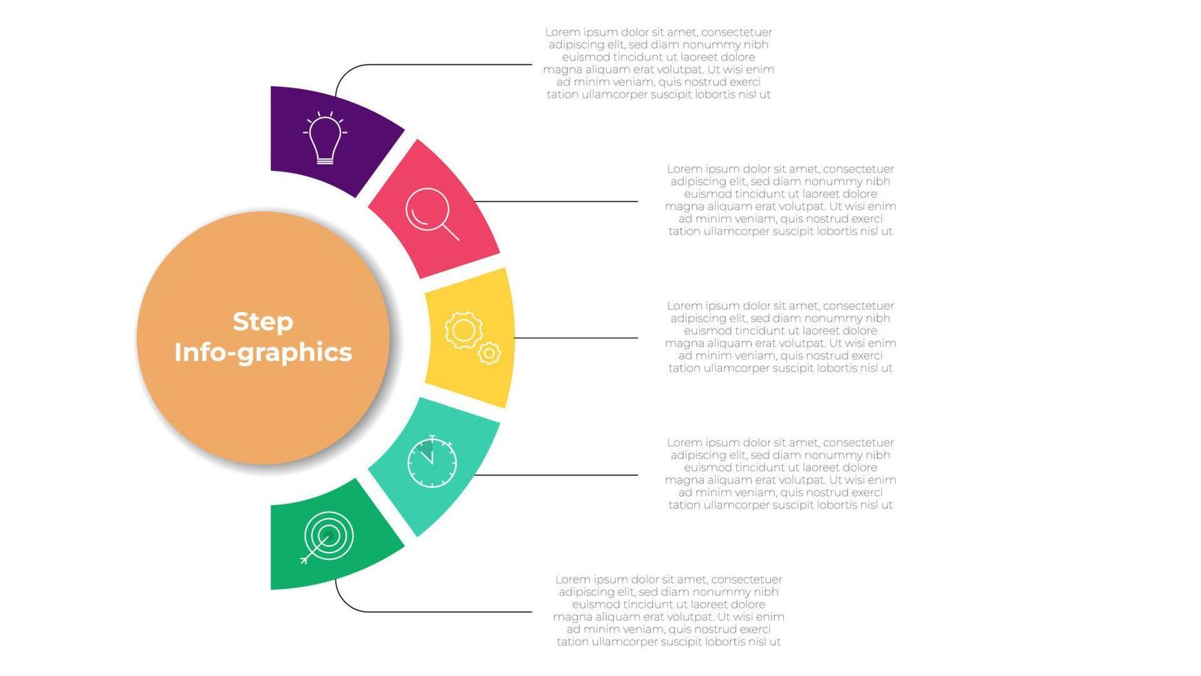 eenvoudige stap infographics vectorillustratie op witte achtergrond. platte optie infographics set. vector