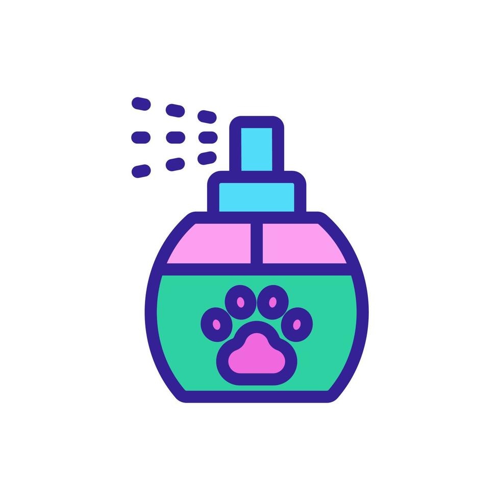 parfum voor dier pictogram vector overzicht illustratie