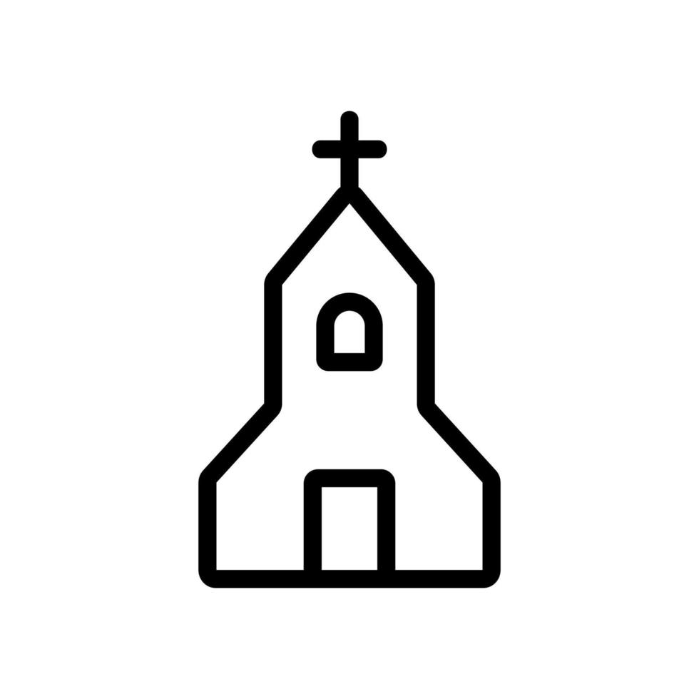 kerk pictogram vector. geïsoleerde contour symbool illustratie vector