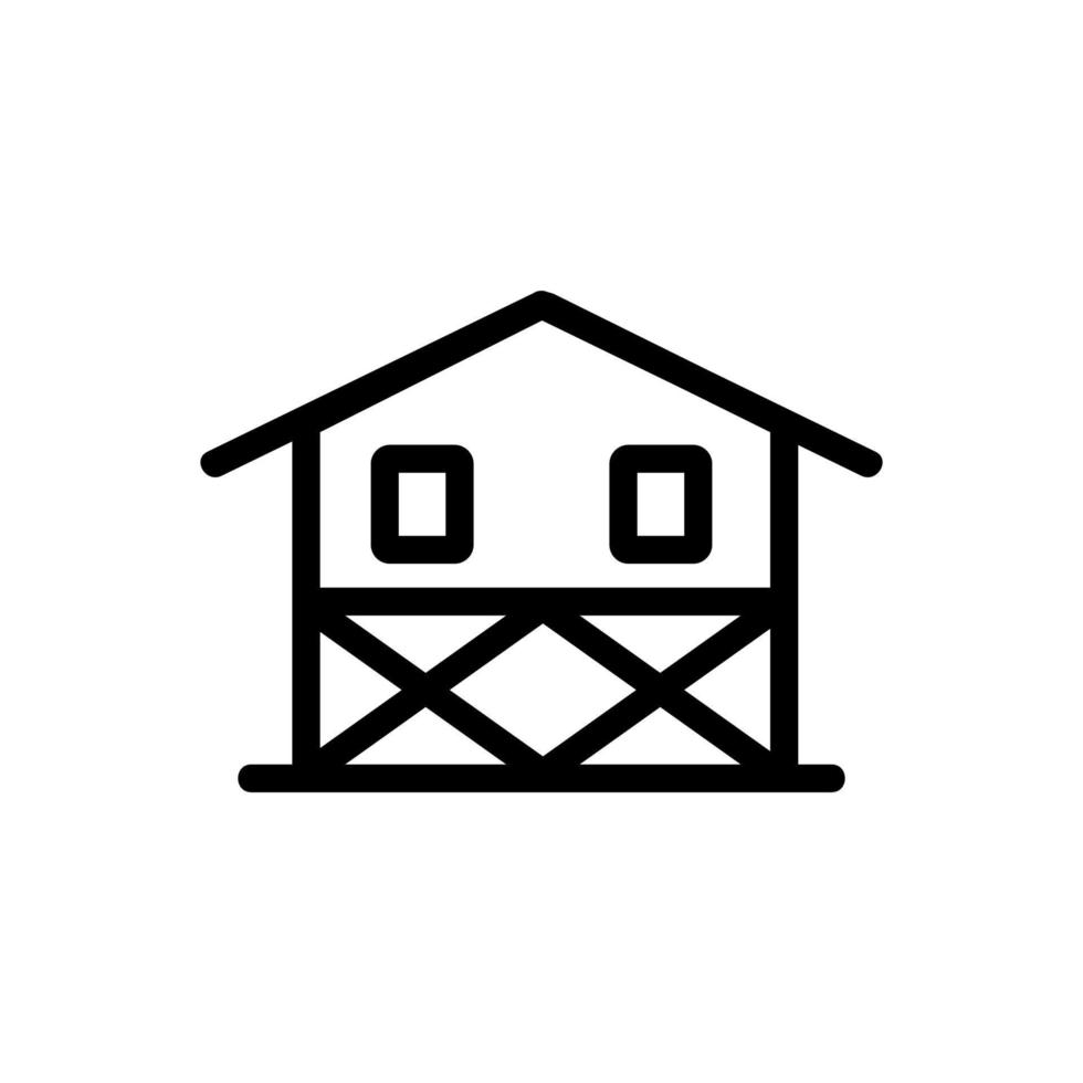 huis Duitse pictogram vector. geïsoleerde contour symbool illustratie vector