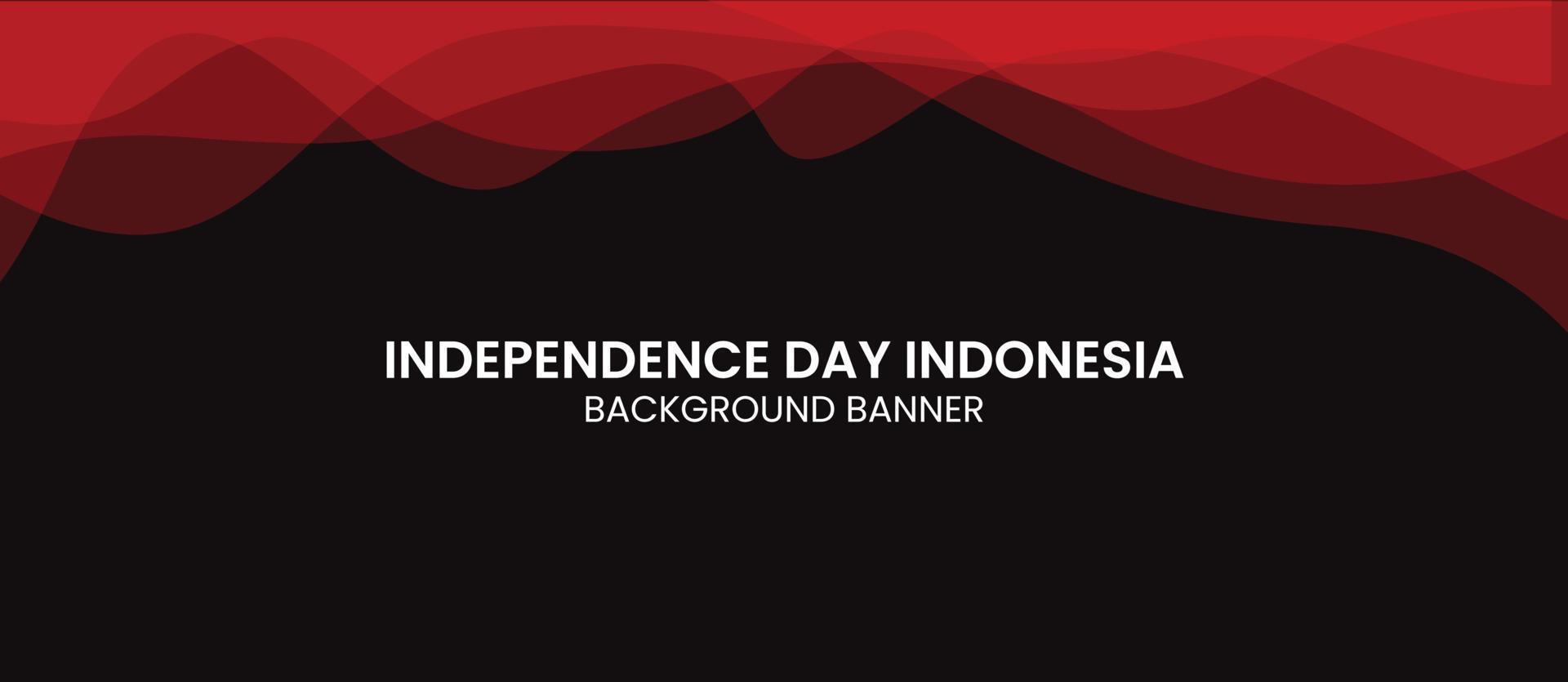 Indonesië's 77e onafhankelijkheidsdag viering achtergrondbanner geschikt voor website en social media platform vector