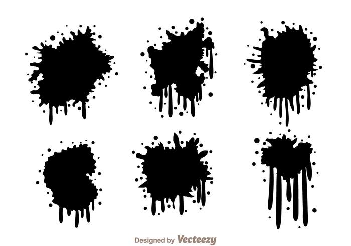 Zwarte Spraypaint Drip vector