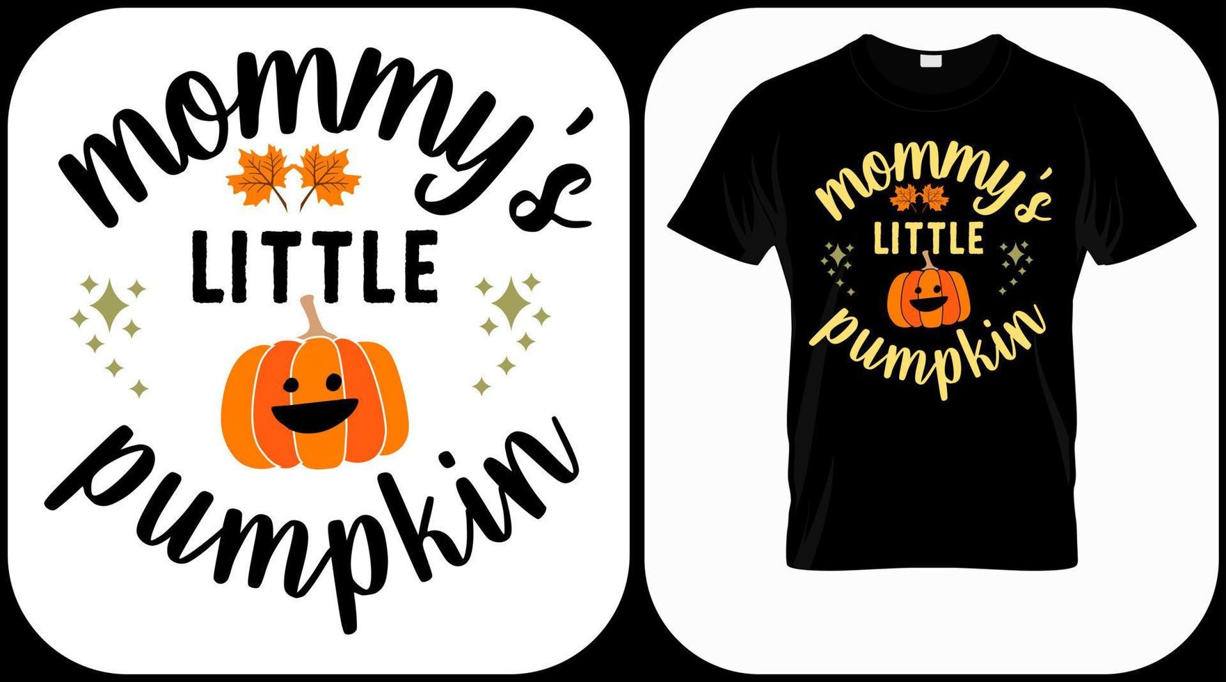 mama's kleine pompoen. herfst seizoen handgeschreven zin. kleurrijke herfst seizoen hand getekende slogan. herfst thema belettering vector zinnen. scrapbooking-elementen voor oogstfeest.