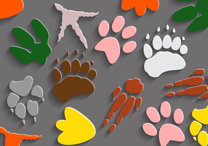 Gratis Dinosaurus Footprints Vector