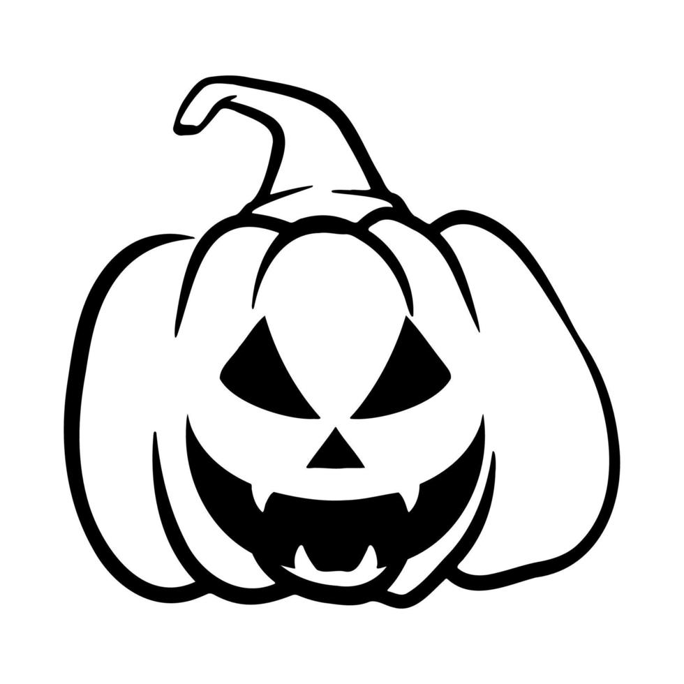 halloween pompoenen jack o lantaarns gezichten. pompoen icoon. enge halloween-pompoen. vector