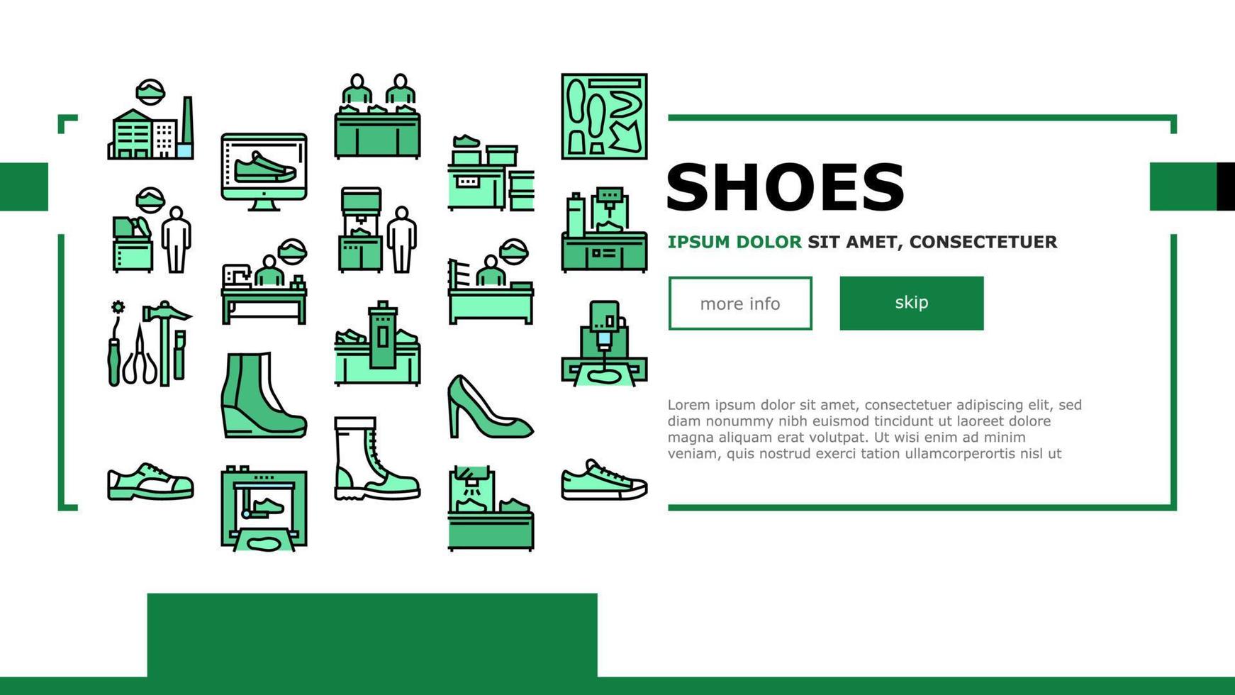 schoenen reparatie service landing header vector