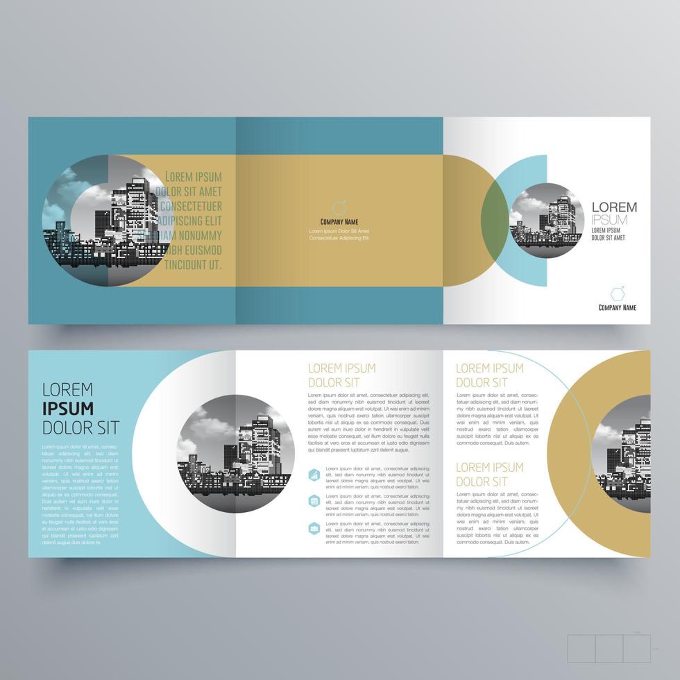 gevouwen brochure sjabloon minimalistisch geometrisch ontwerp voor corporate en business. creatief concept brochure vector sjabloon.