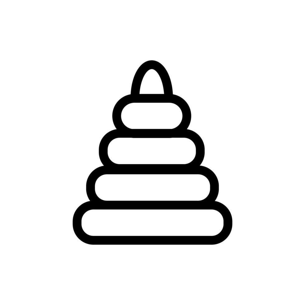 kinderen piramide pictogram vector. geïsoleerde contour symbool illustratie vector