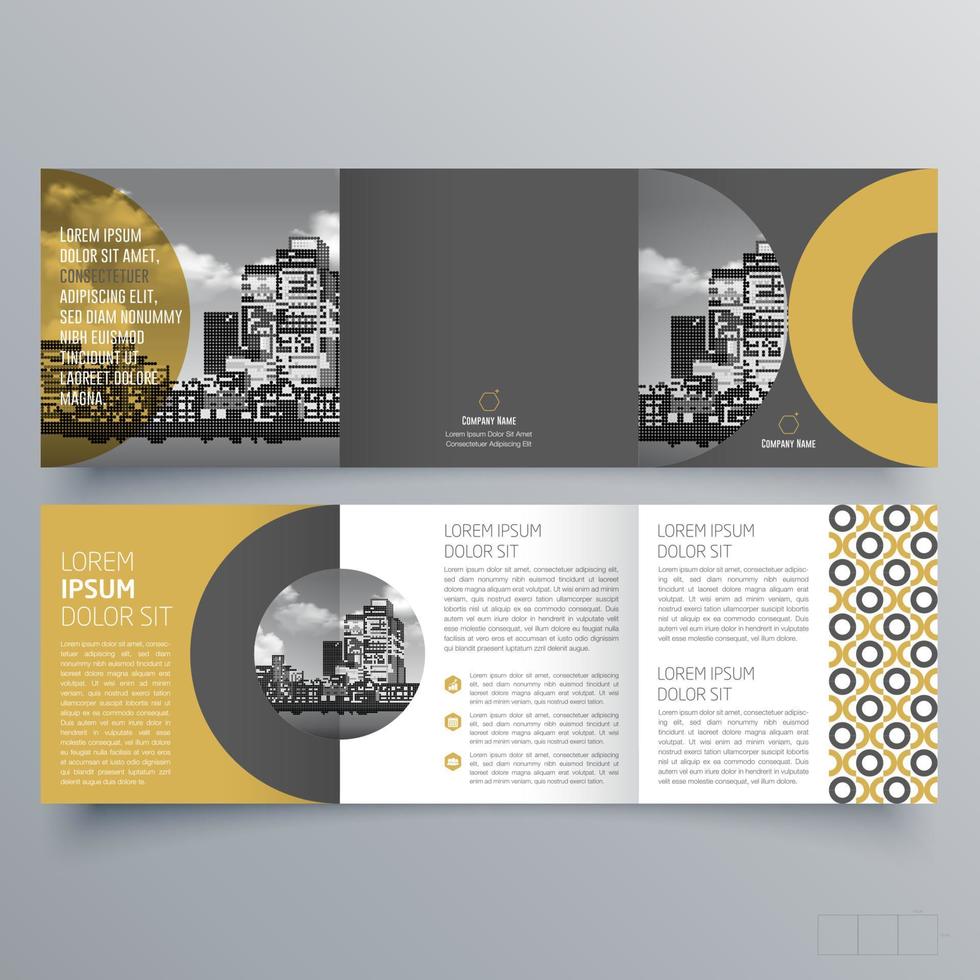 gevouwen brochure sjabloon minimalistisch geometrisch ontwerp voor corporate en business. creatief concept brochure vector sjabloon.