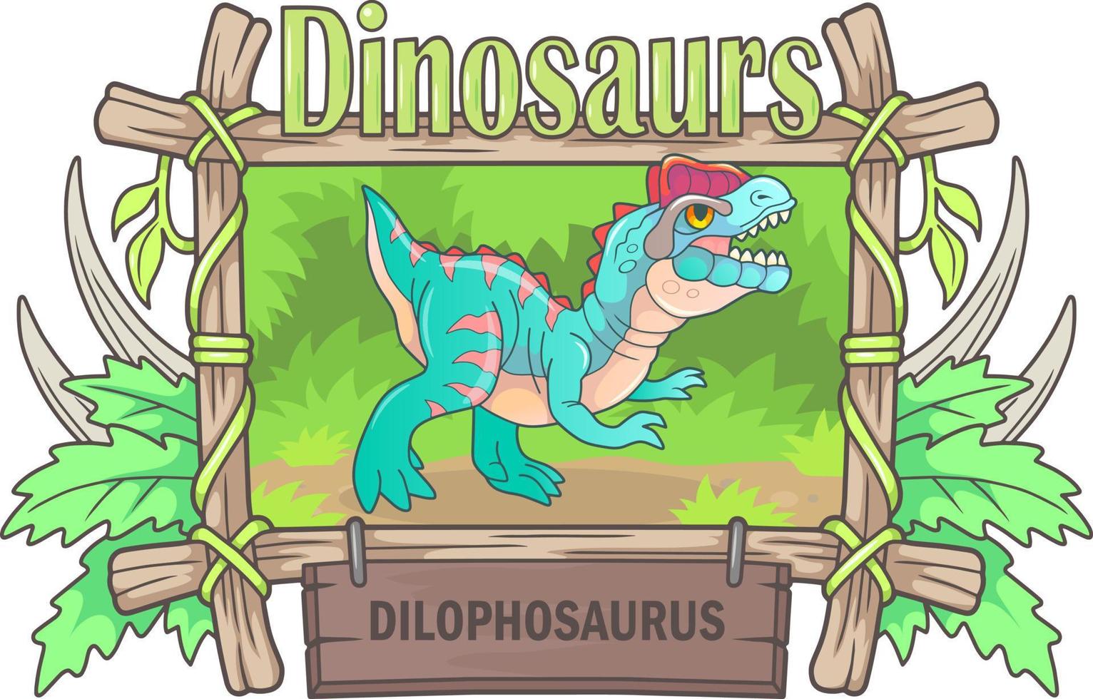 cartoon prehistorische dinosaurus vector