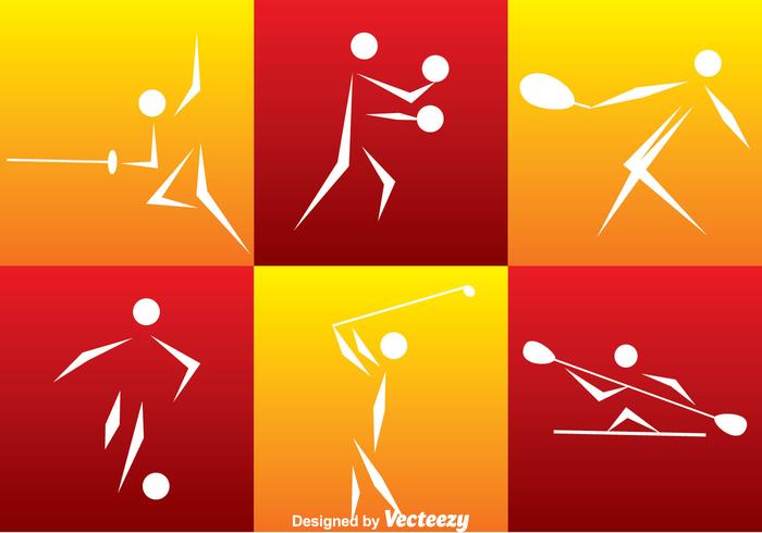 Sport iconen instellen vector