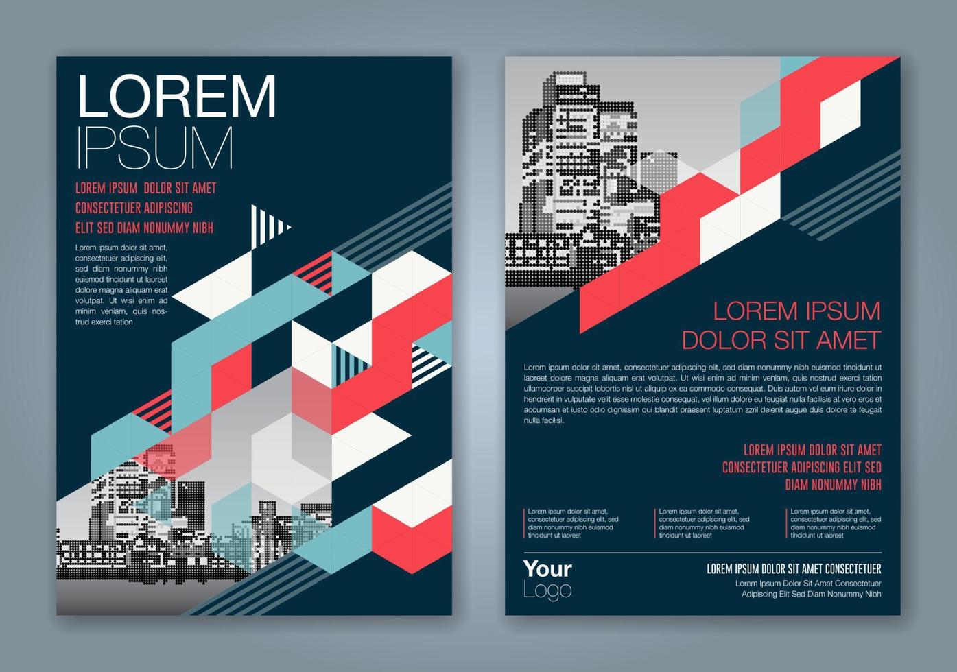 minimale geometrische vormen ontwerpen achtergrond voor zakelijke jaarverslag boekomslag brochure flyer poster vector