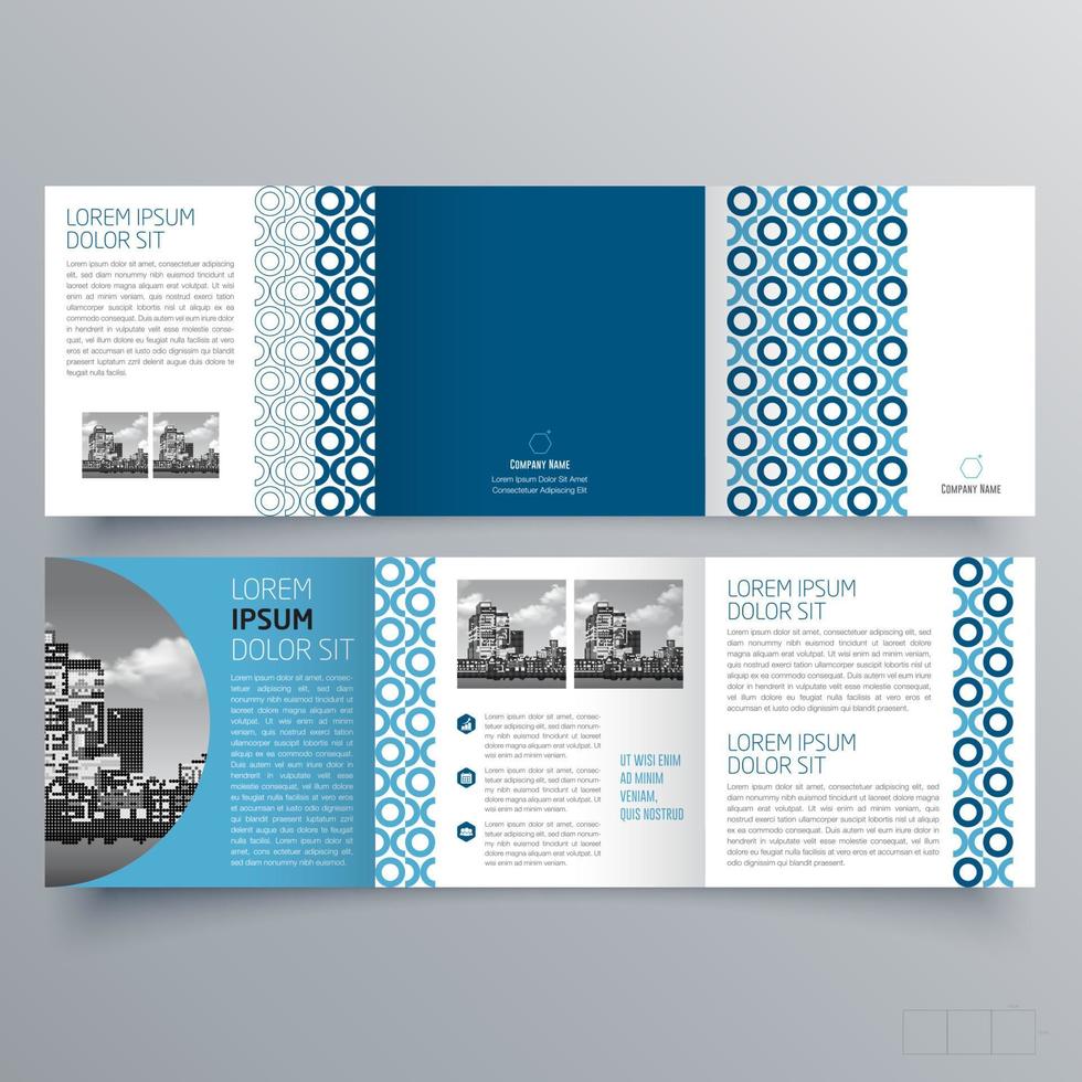 gevouwen brochure sjabloon minimalistisch geometrisch ontwerp voor corporate en business. creatief concept brochure vector sjabloon.