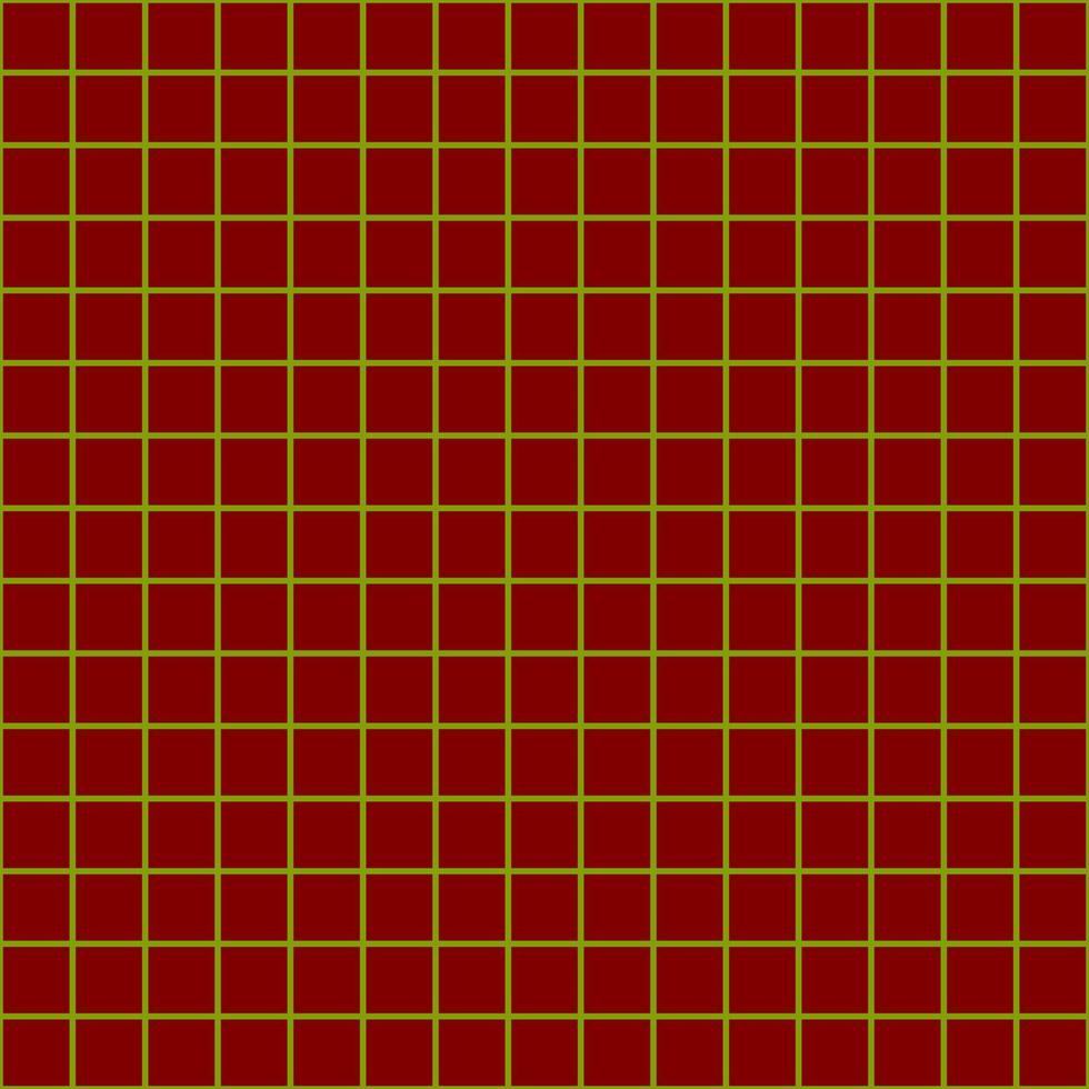 naadloos abstract patroon met veel geometrische roodbruine kwadraat met groene randlijnvakken. vectorontwerp. papier, doek, stof, doek, jurk, servet, print, overhemd, bed, rust, man, landconcept. vector