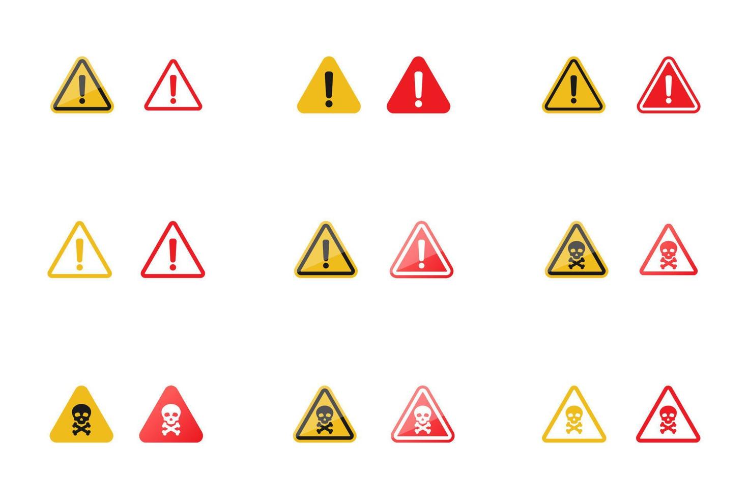 gevaar pictogram teken vector ontwerp op witte achtergrond