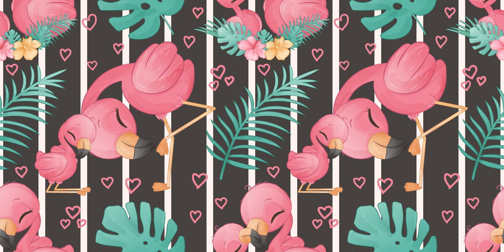 zomer flamingo naadloos patroon vector