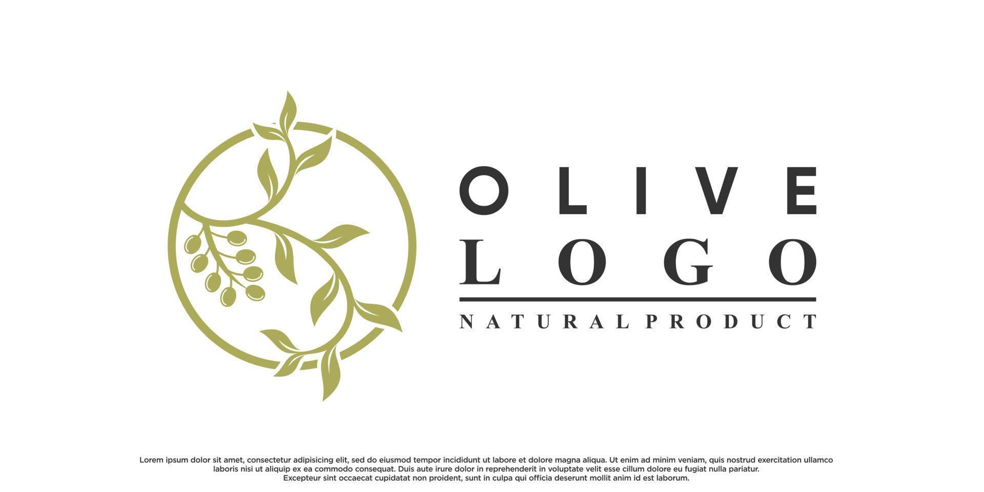 olijfolie logo-ontwerp met moderne concept premium vector