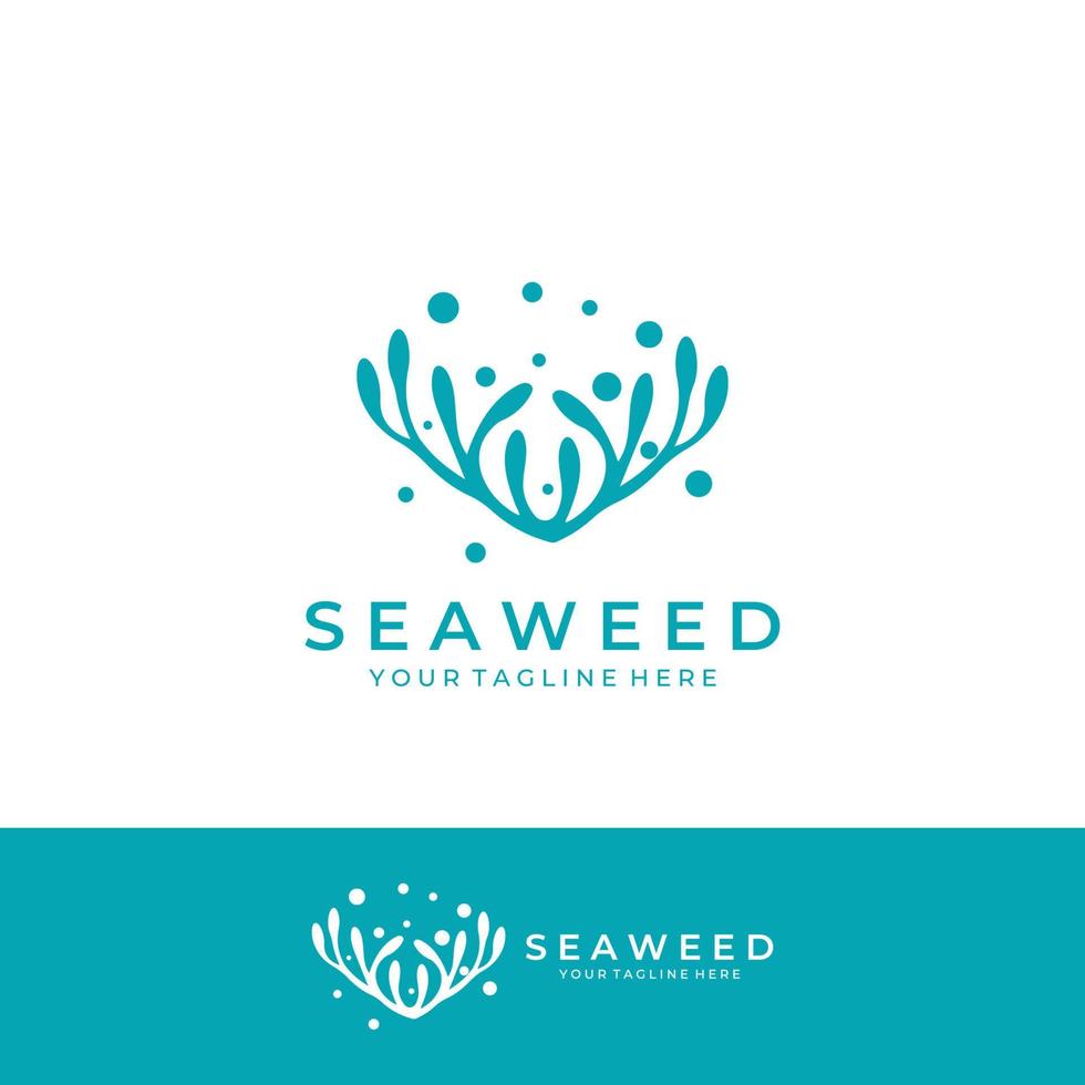 zeewier logo met sjabloon illustratie vector ontwerp.