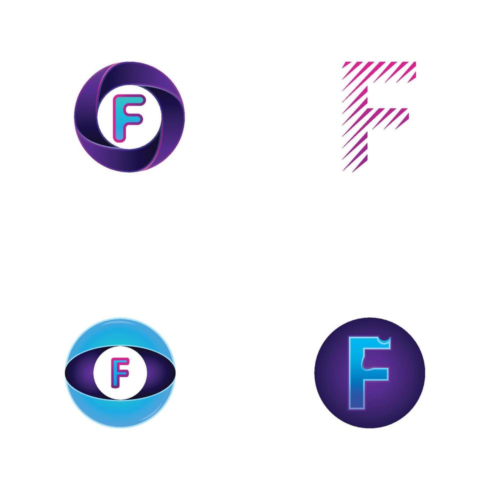 f letter logo, eenvoudig, abstract, creatief en minimalistisch. vector