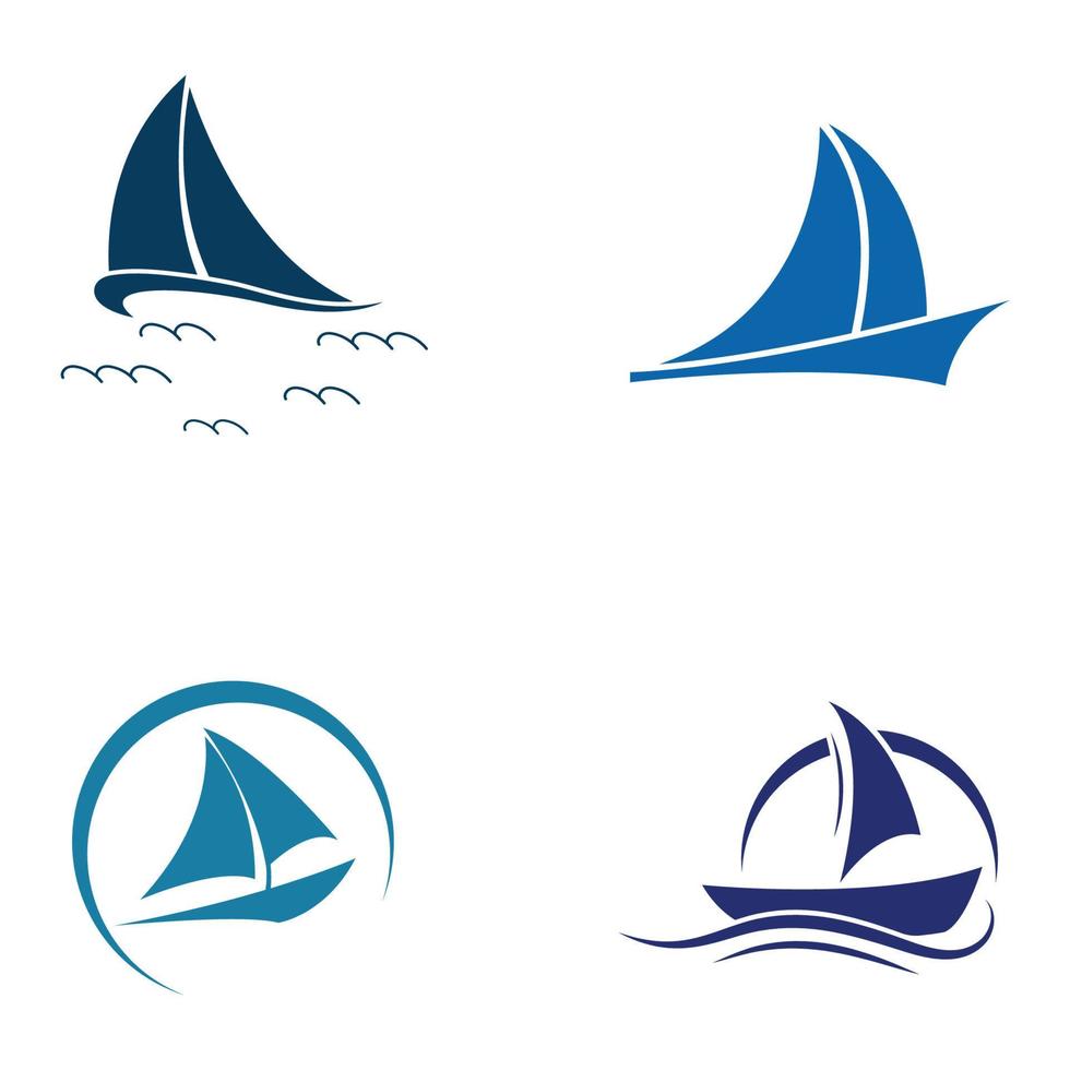 zeilboot logo sjabloon vector