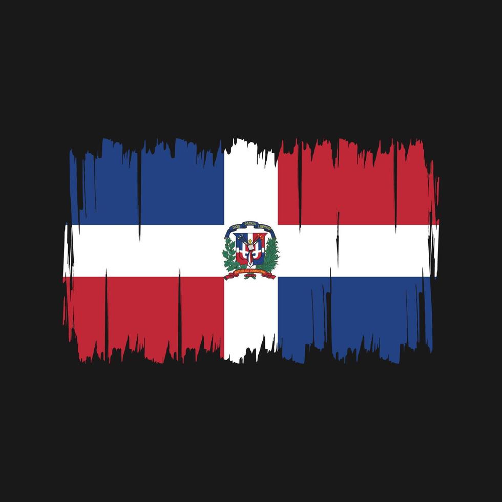 Dominicaanse Republiek vlag vector. nationale vlag vector