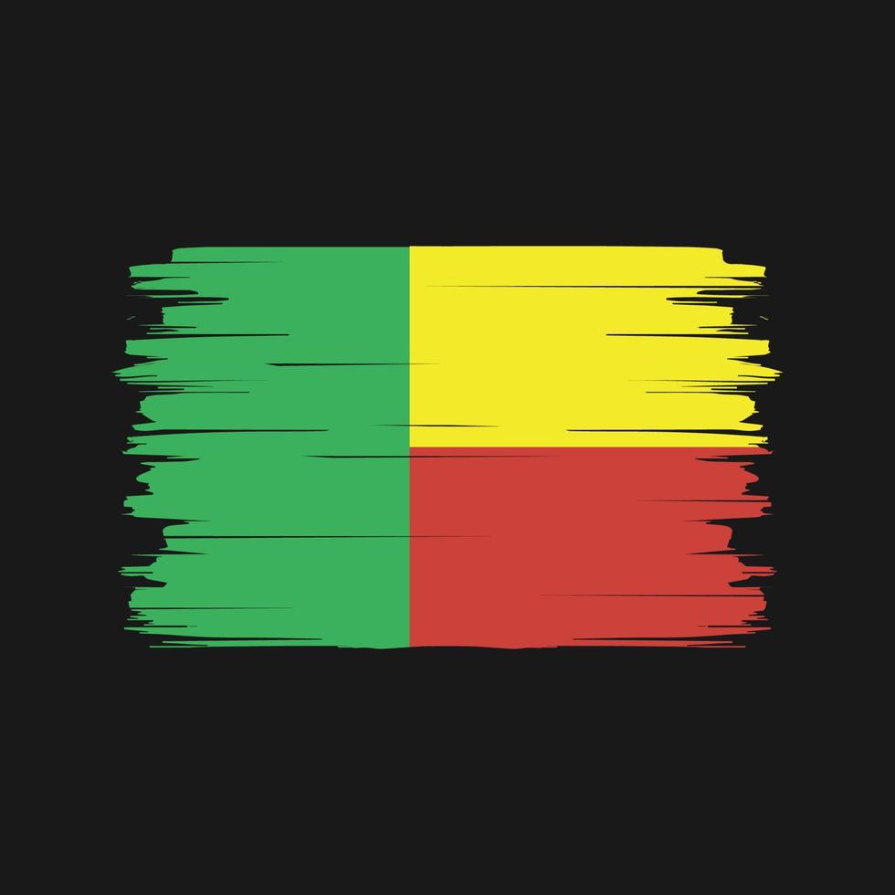 Benin vlag borstel vector. nationale vlag vector