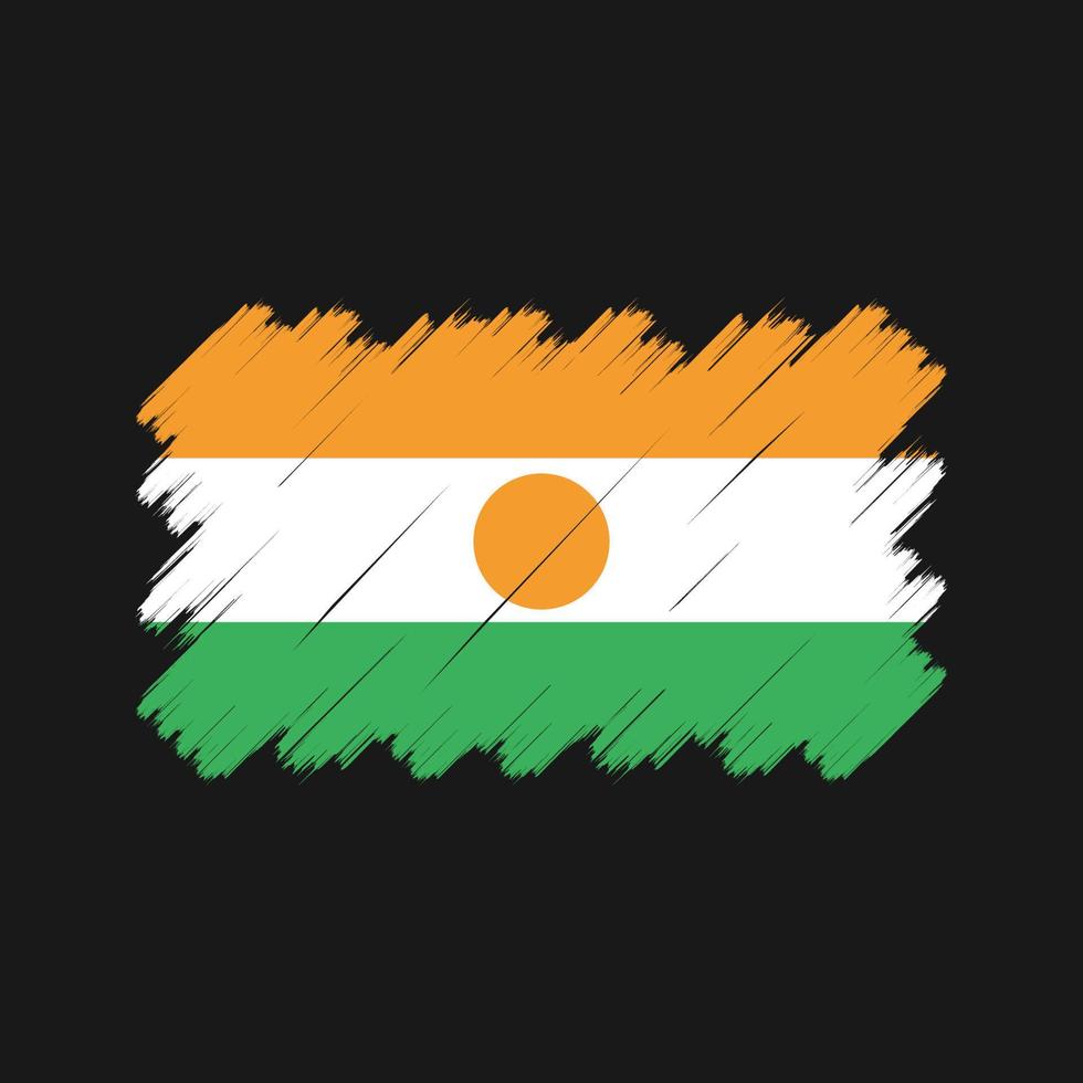 niger vlag penseelstreken. nationale vlag vector