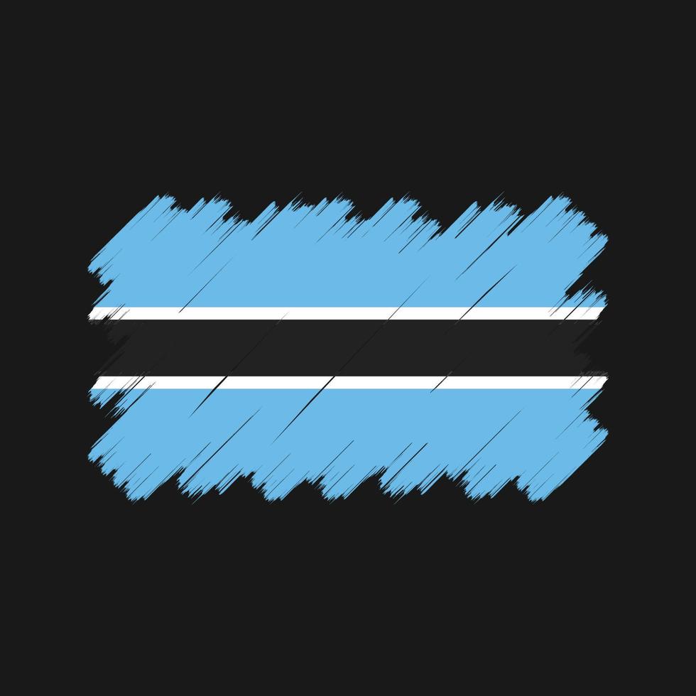 Botswana vlag penseelstreken. nationale vlag vector