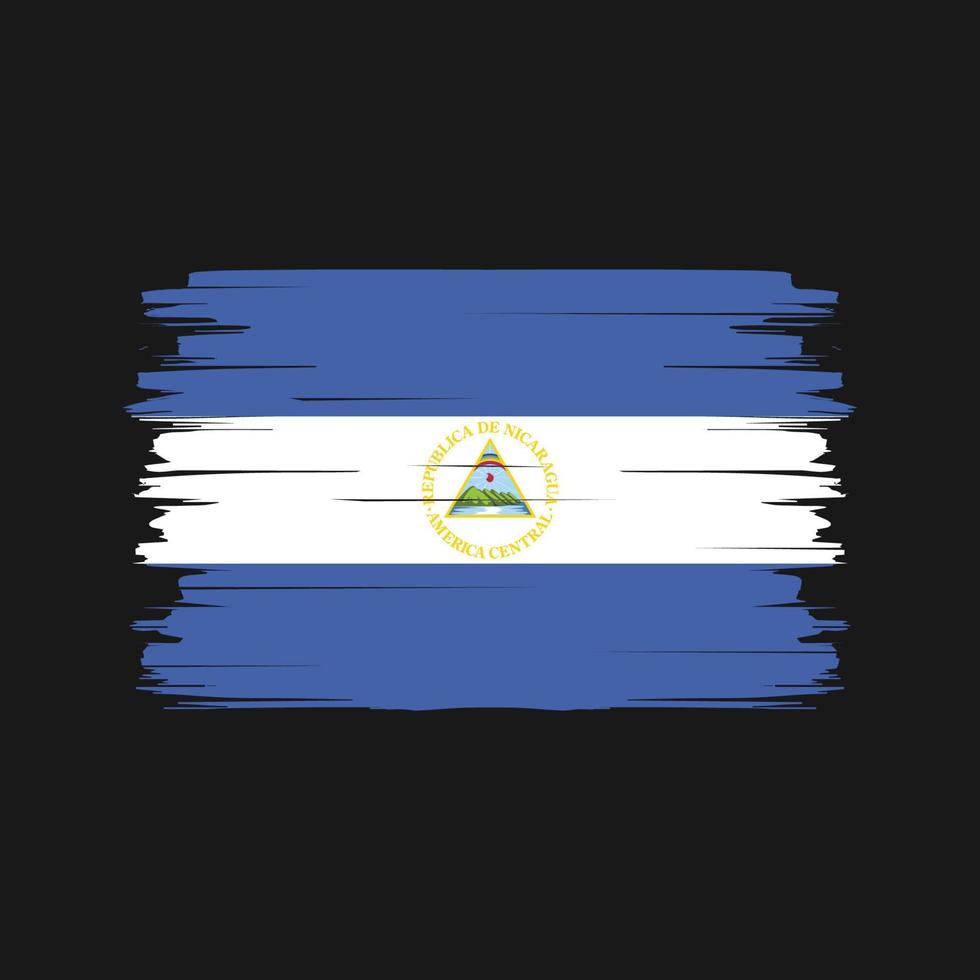 Nicaragua vlag borstel vector. nationale vlag vector