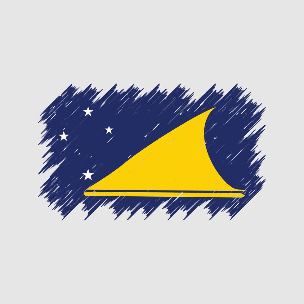 tokelau vlagborstel. nationale vlag vector